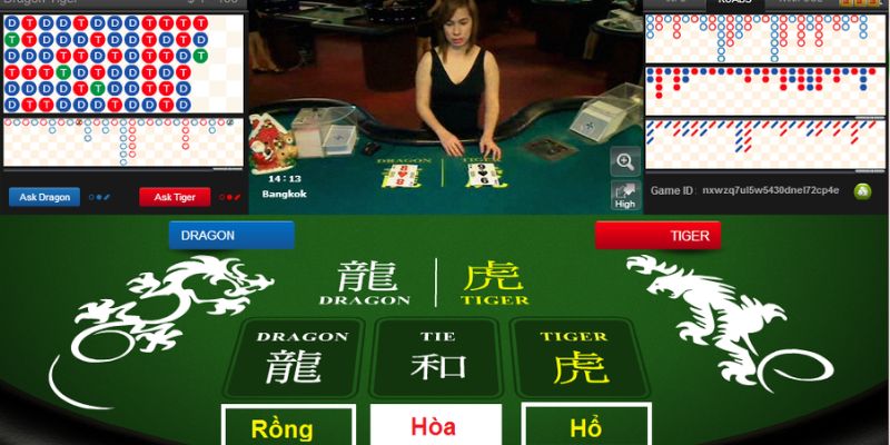 Chơi game bài Rồng Hổ